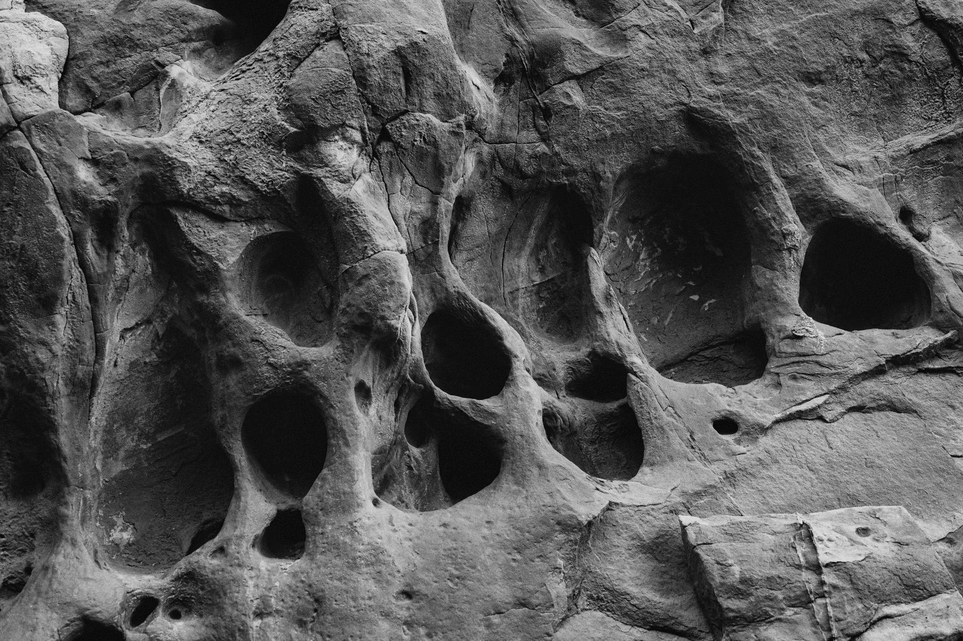 Weathered sandstone rock formation