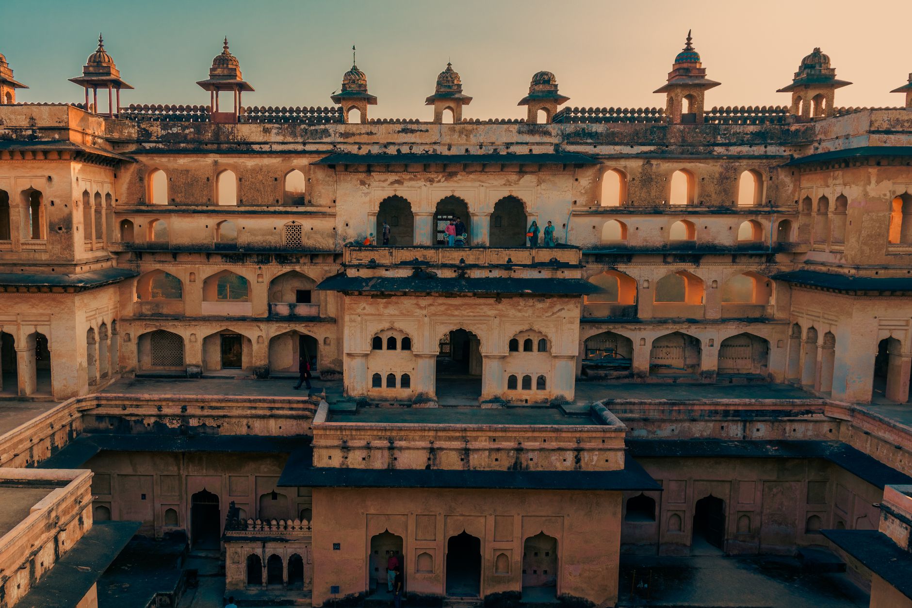 Historic fort palace architecture in central India